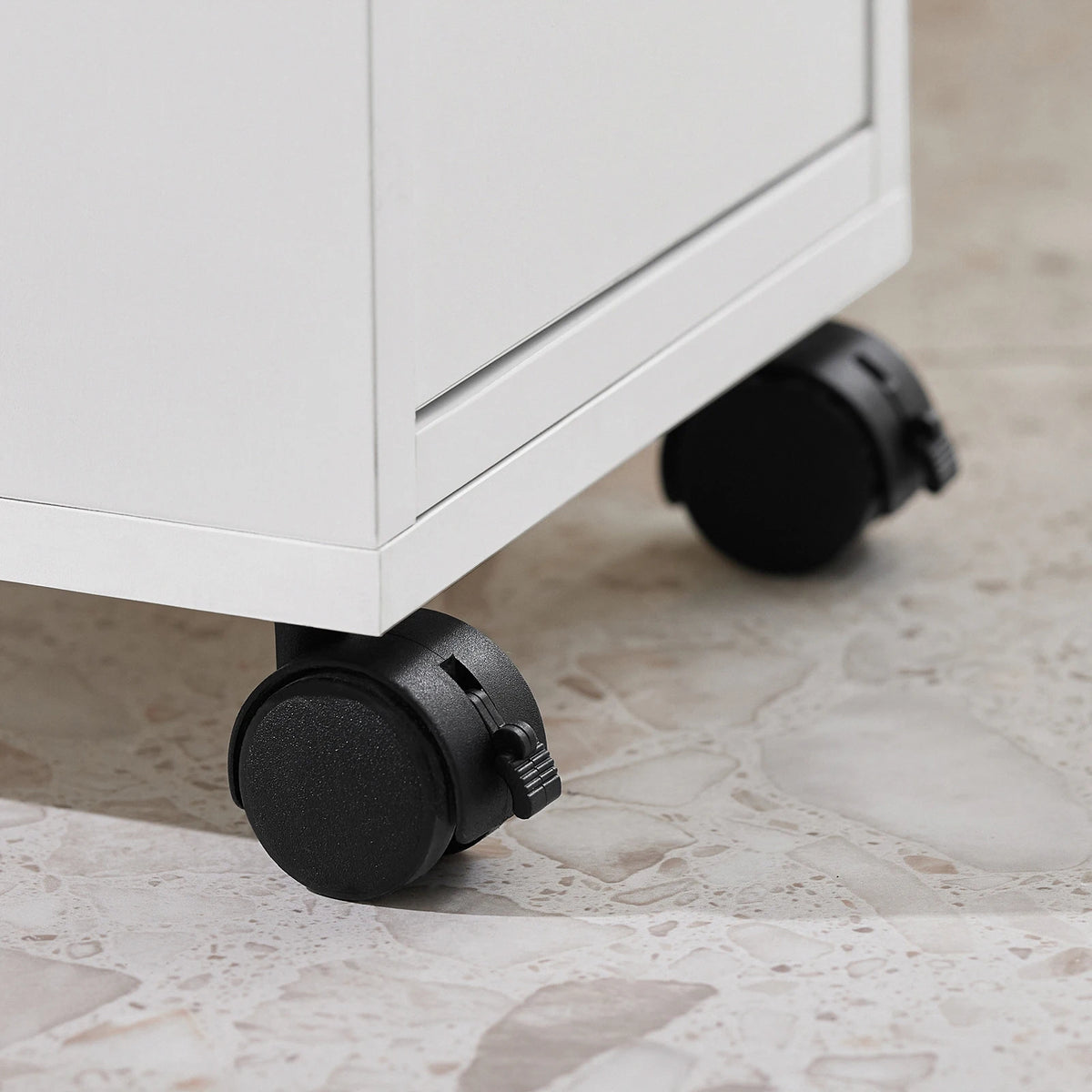 Étagère de salle de bain sur roulettes Alcovea