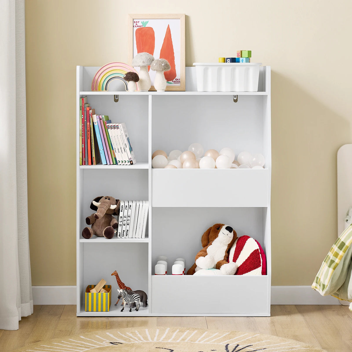 Étagère enfant avec étagères 80x104x34cm Alcovea