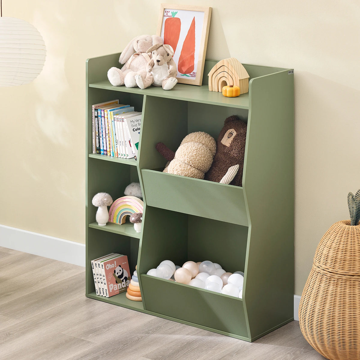 Étagère enfant avec étagères 80x104x34cm Alcovea