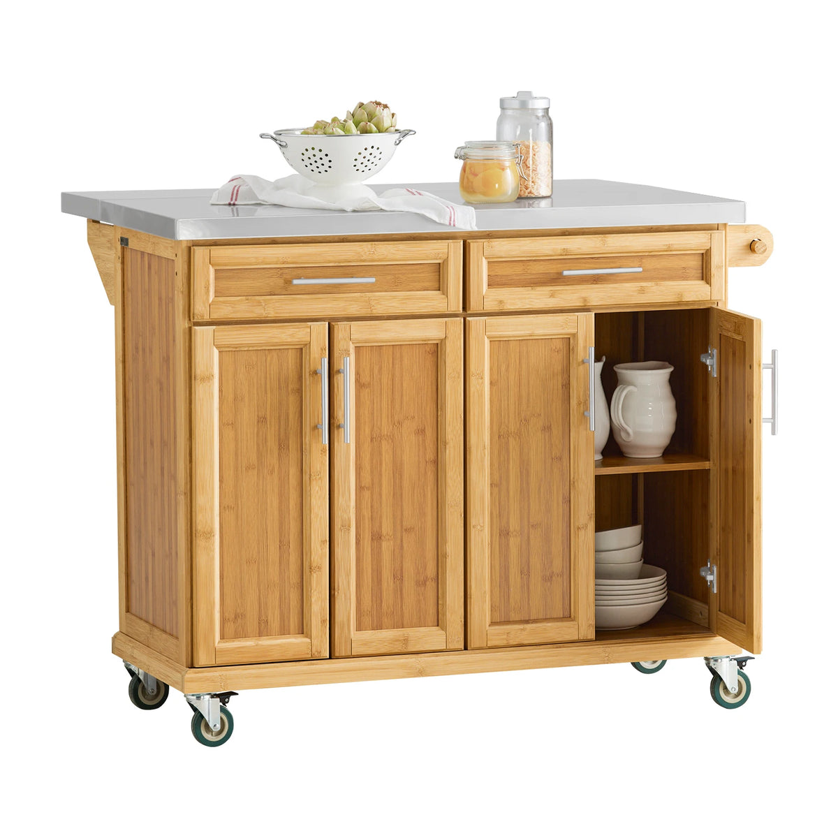 Îlot de cuisine extensible 115x92x46-71cm Alcovea
