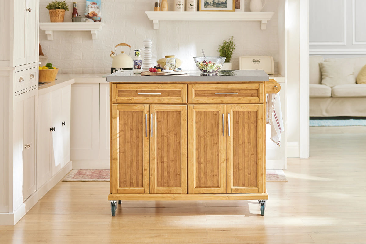 Îlot de cuisine extensible 115x92x46-71cm Alcovea