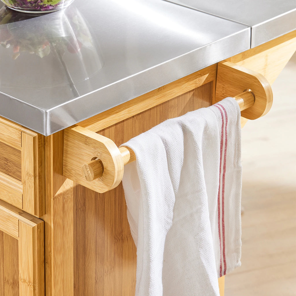 Îlot de cuisine extensible 115x92x46-71cm Alcovea