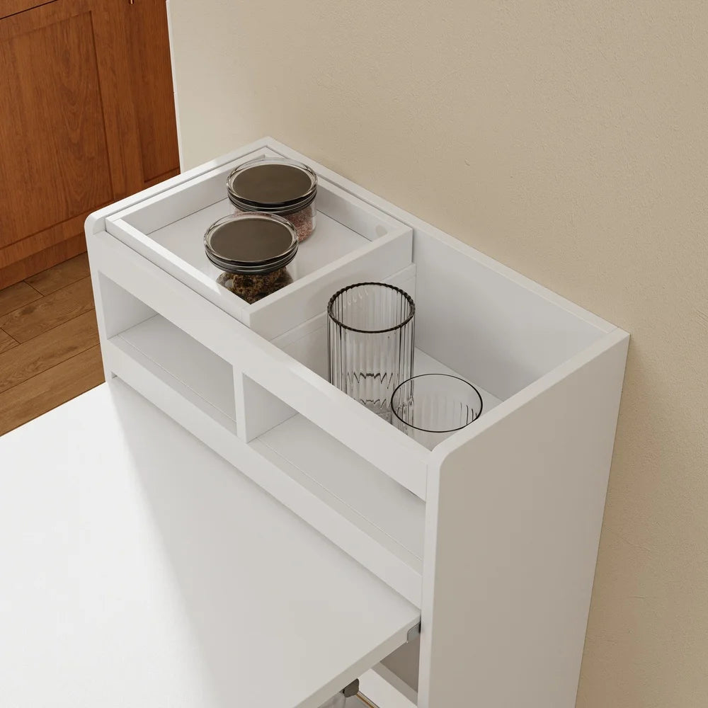 Îlot de cuisine pliant avec rangement Alcovea