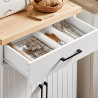 Îlot de cuisine sur roulettes blanc Alcovea