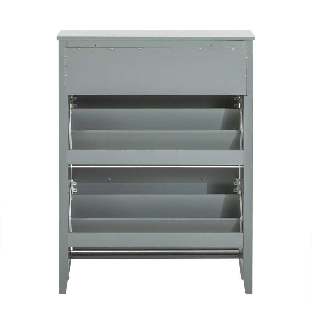 Meuble à chaussures avec tiroirs gris clair 80x108x25cm Alcovea