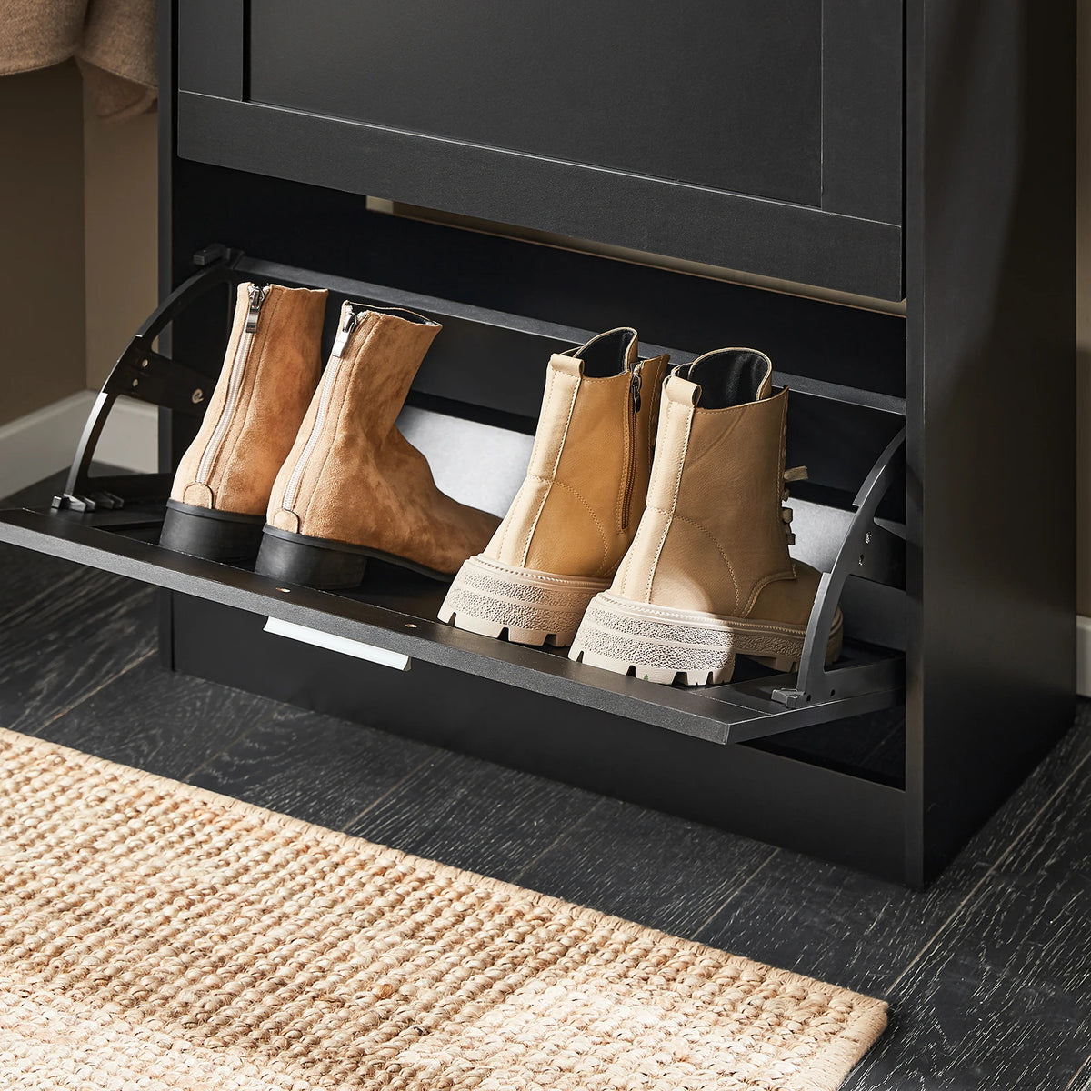 Meuble à chaussures étroit avec tiroirs Alcovea