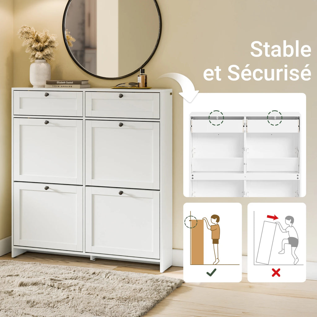 Meuble à chaussures étroit moderne avec rangement Alcovea