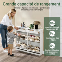 Meuble à chaussures étroit vintage avec tiroirs Alcovea