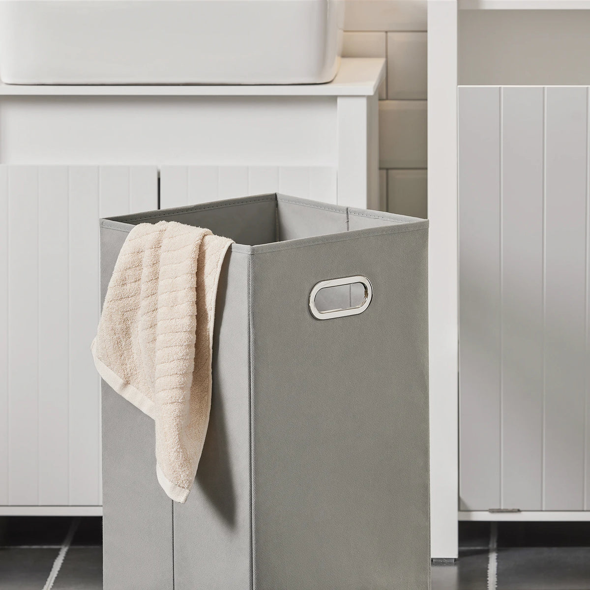 Meuble à linge avec paniers 45x85.5x35cm Alcovea