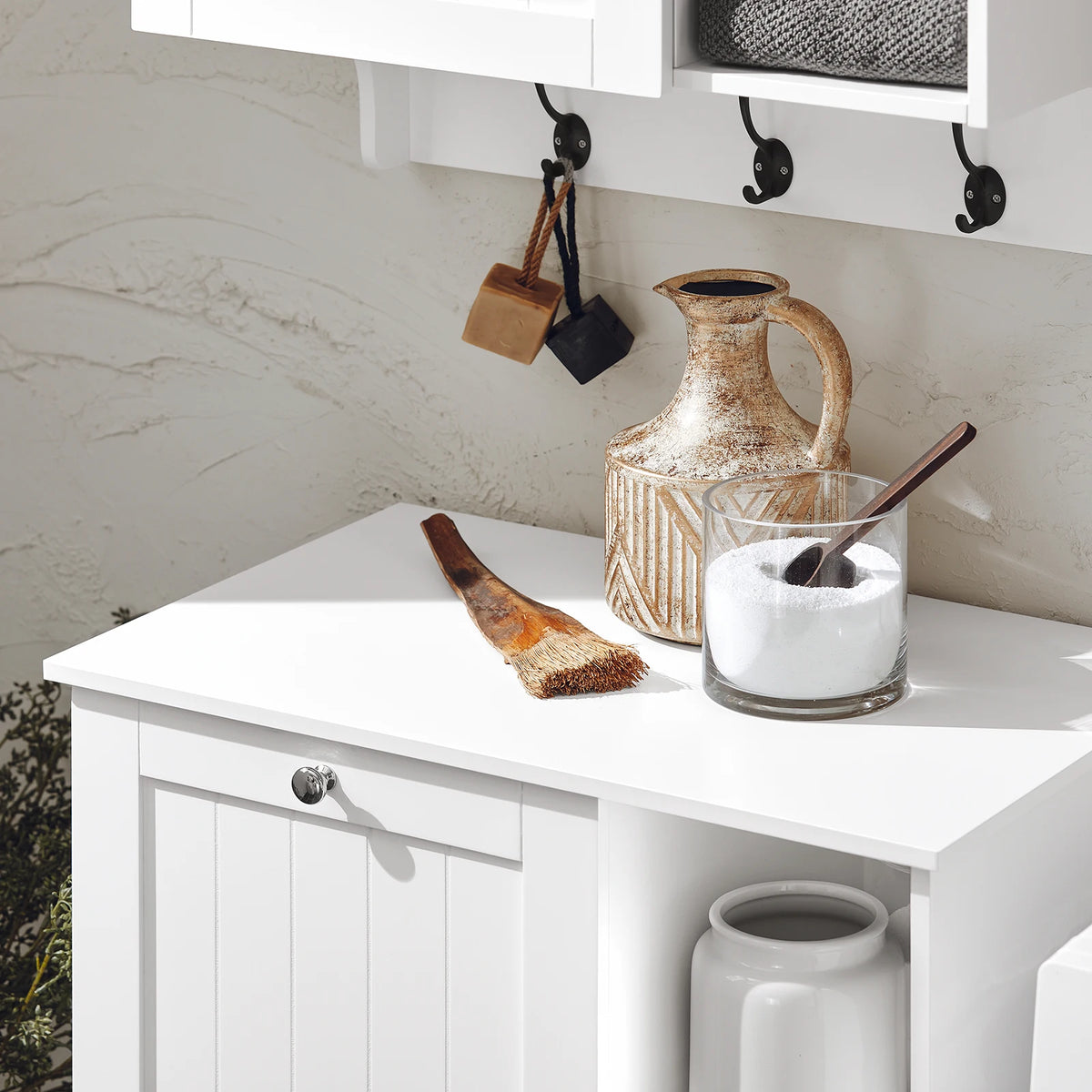 Meuble à linge avec paniers 60x86x37cm Alcovea