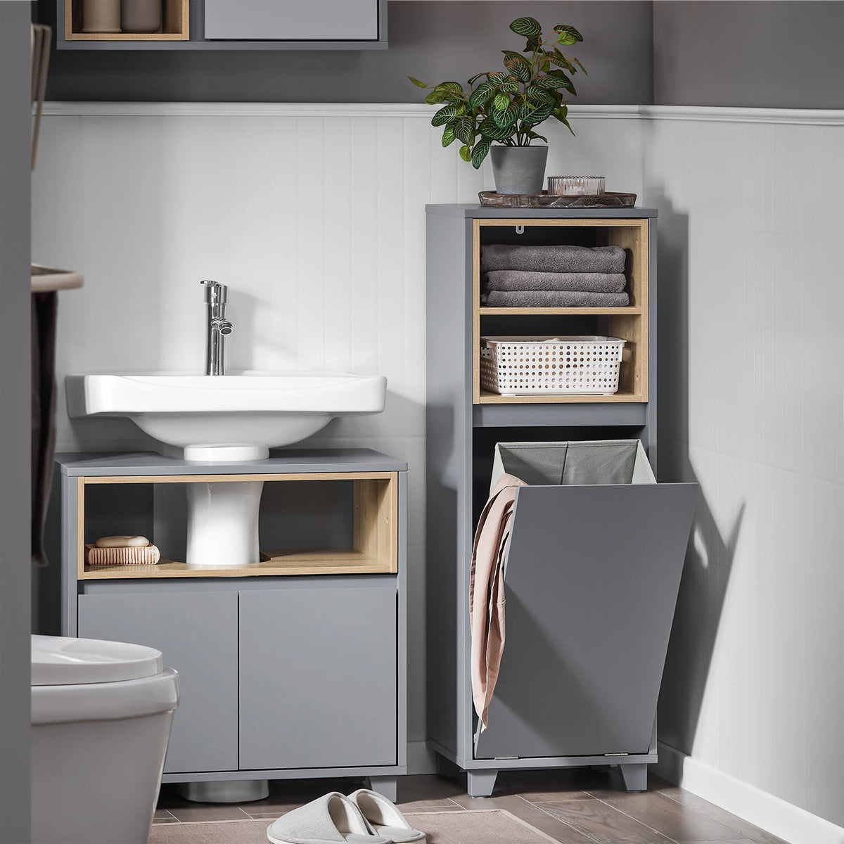 Meuble à linge étroit Alcovea