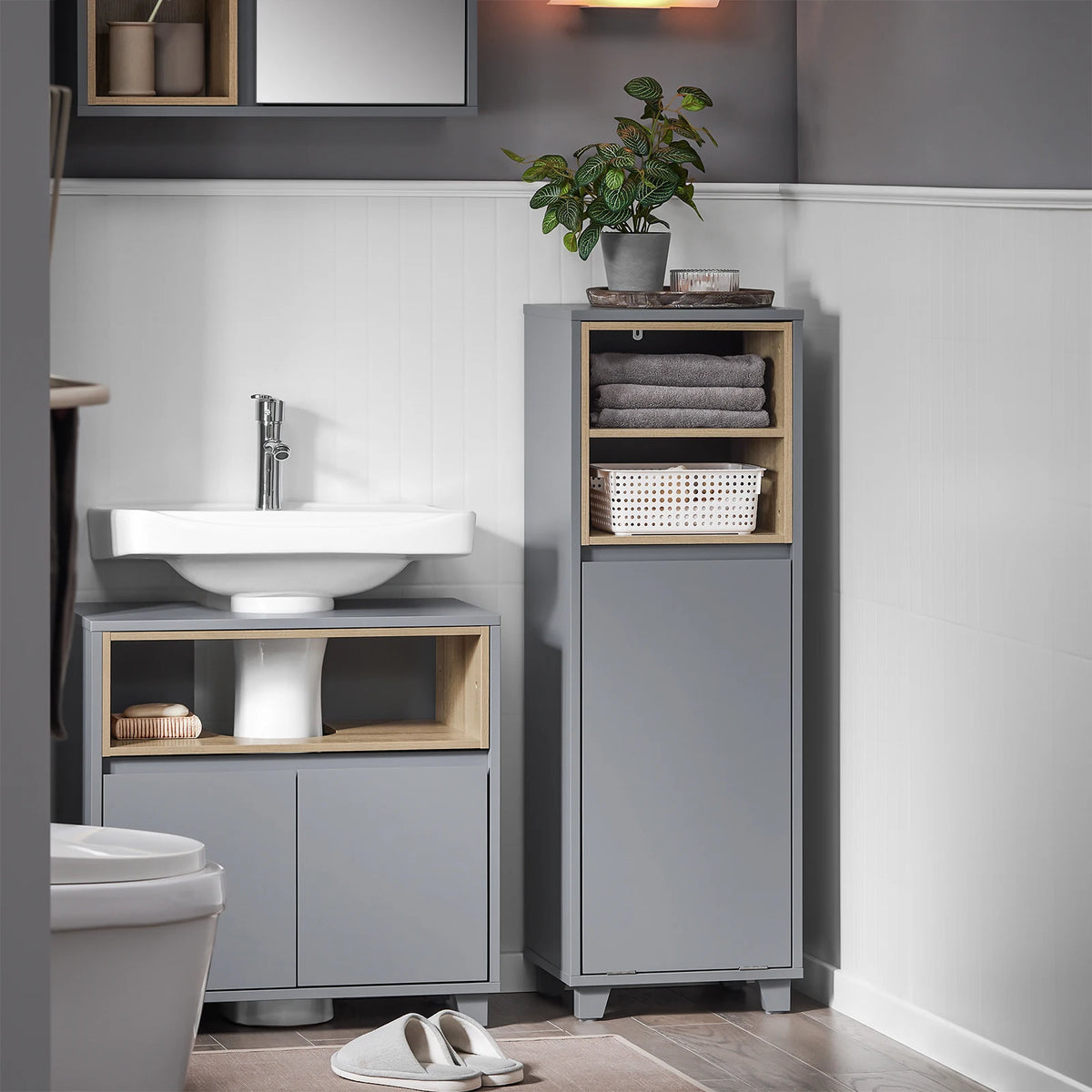 Meuble à linge étroit Alcovea