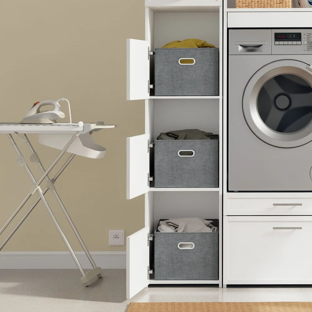 Meuble à linge étroit avec 4 portes Alcovea