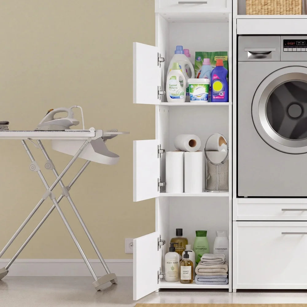 Meuble à linge étroit avec 4 portes Alcovea