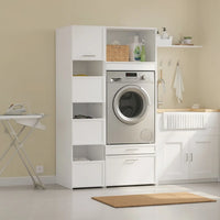 Meuble à linge étroit avec 4 portes Alcovea