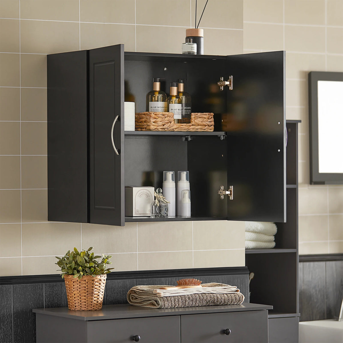 Meuble de salle de bain avec portes Alcovea