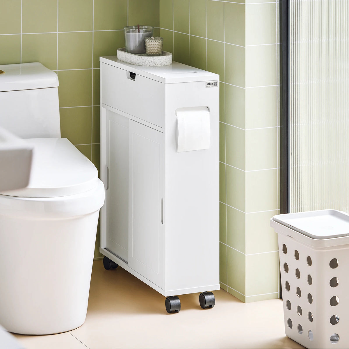 Meuble de salle de bain avec portes coulissantes Alcovea