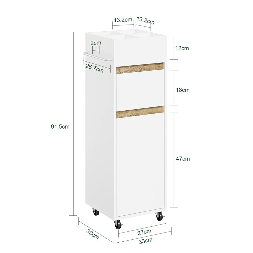 Meuble de salle de bain étroit avec portes Alcovea