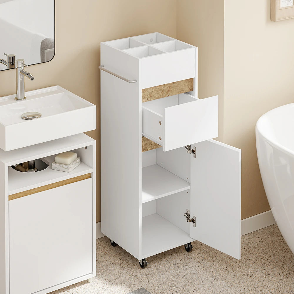 Meuble de salle de bain étroit avec portes Alcovea