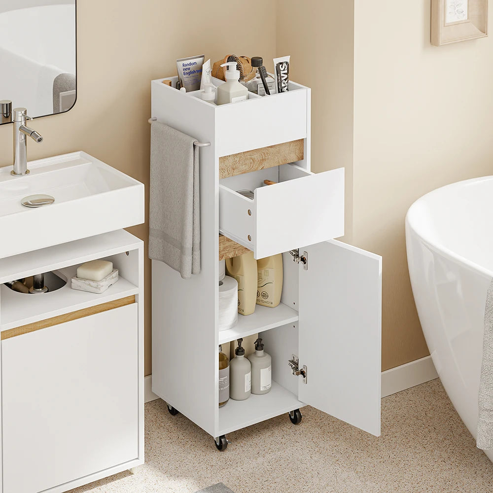 Meuble de salle de bain étroit avec portes Alcovea