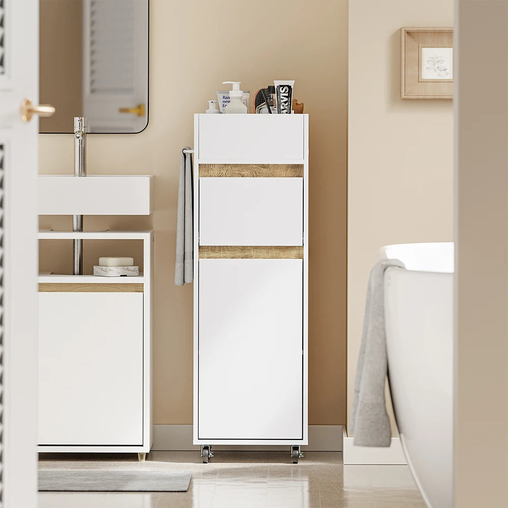 Meuble de salle de bain étroit avec portes Alcovea