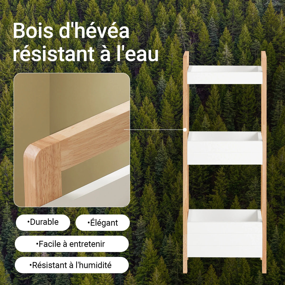 Meuble de salle de bain étroit avec tiroirs Alcovea