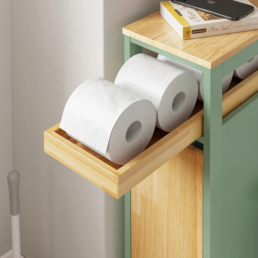 Meuble de salle de bain étroit en métal avec portes Alcovea