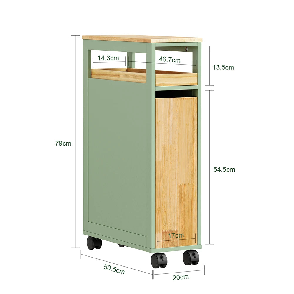 Meuble de salle de bain étroit en métal avec portes Alcovea