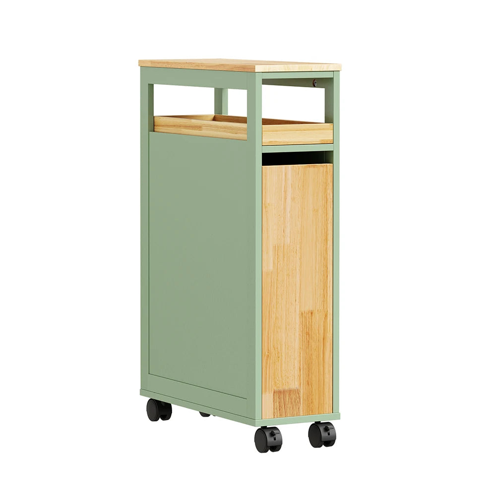 Meuble de salle de bain étroit en métal avec portes Alcovea