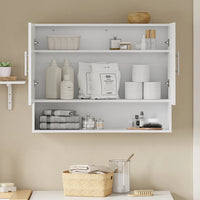 Meuble de salle de bain mural avec 2 portes Alcovea