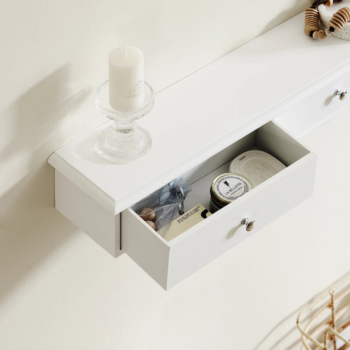 Meuble de salle de bain mural avec 3 tiroirs Alcovea