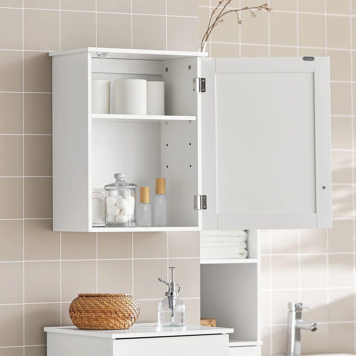 Meuble de salle de bain mural avec portes Alcovea