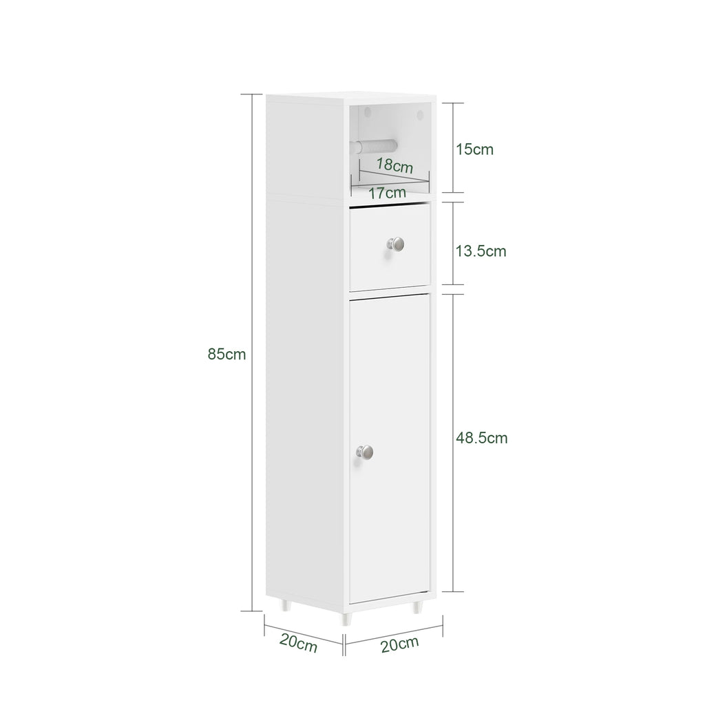 Meuble de salle de bain sur roulettes avec tiroirs Alcovea