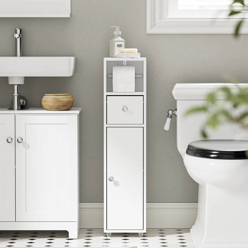 Meuble de salle de bain sur roulettes avec tiroirs Alcovea