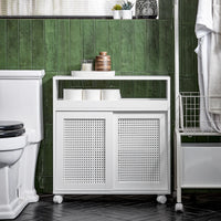 Meuble de salle de bain sur roulettes étroit Alcovea