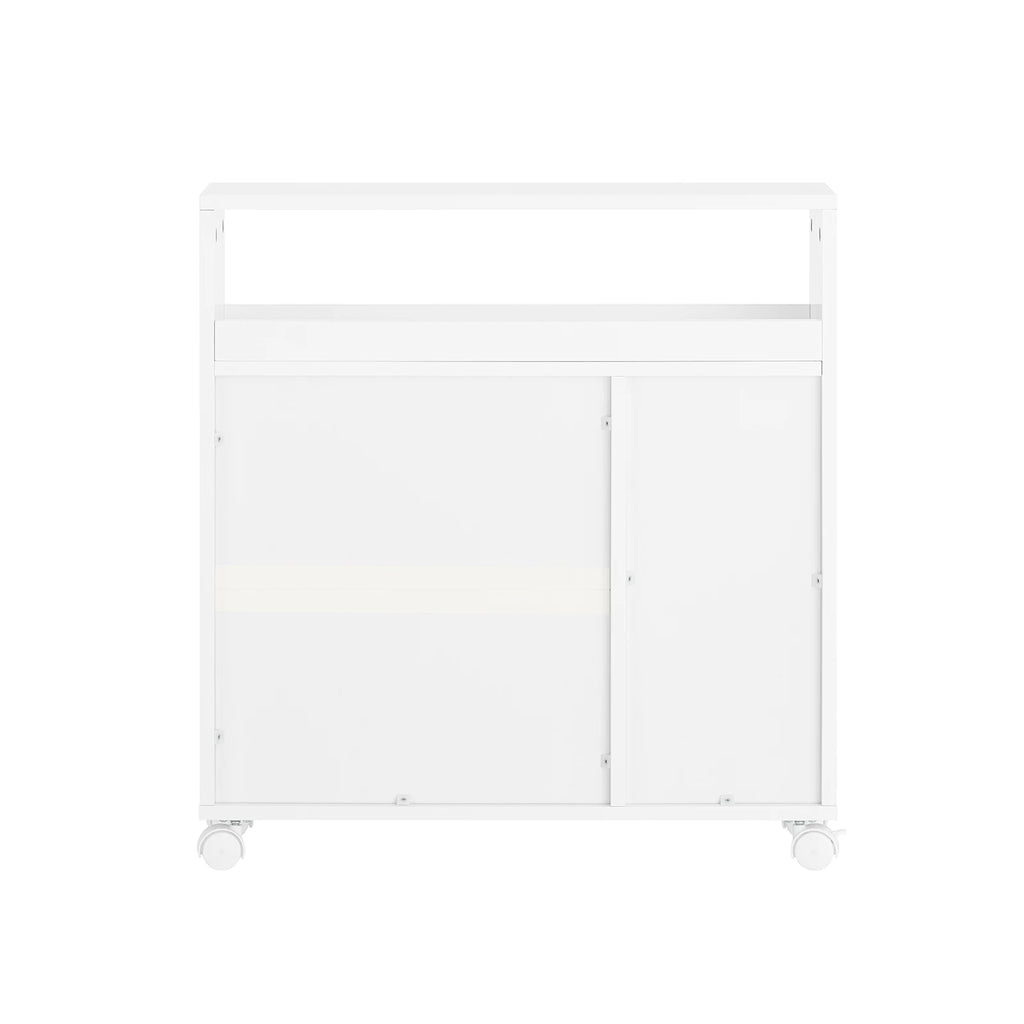 Meuble de salle de bain sur roulettes étroit Alcovea