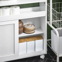 Meuble de salle de bain sur roulettes étroit Alcovea