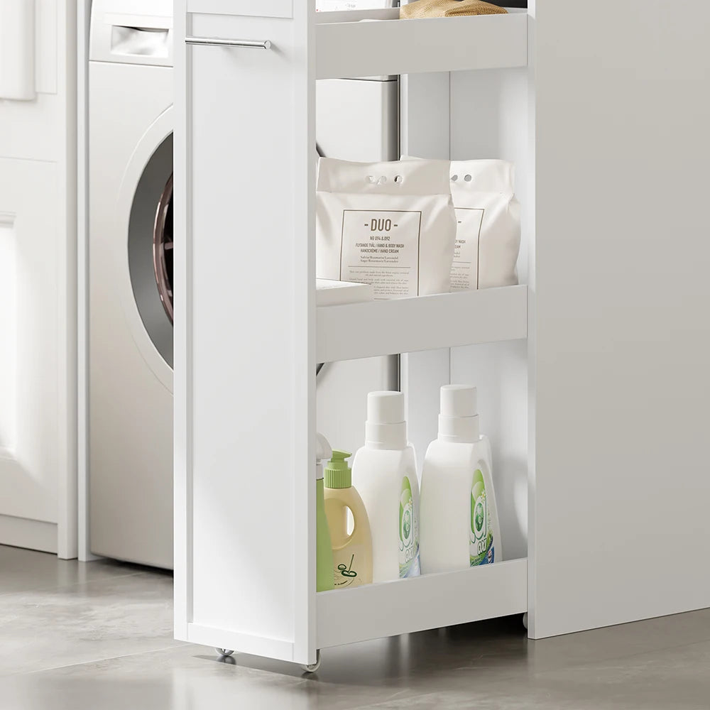 Meuble machine à laver avec portes et tiroirs Alcovea