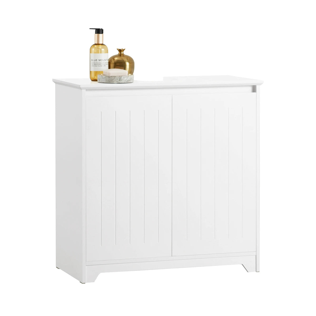 Meuble sous vasque en bois blanc Alcovea