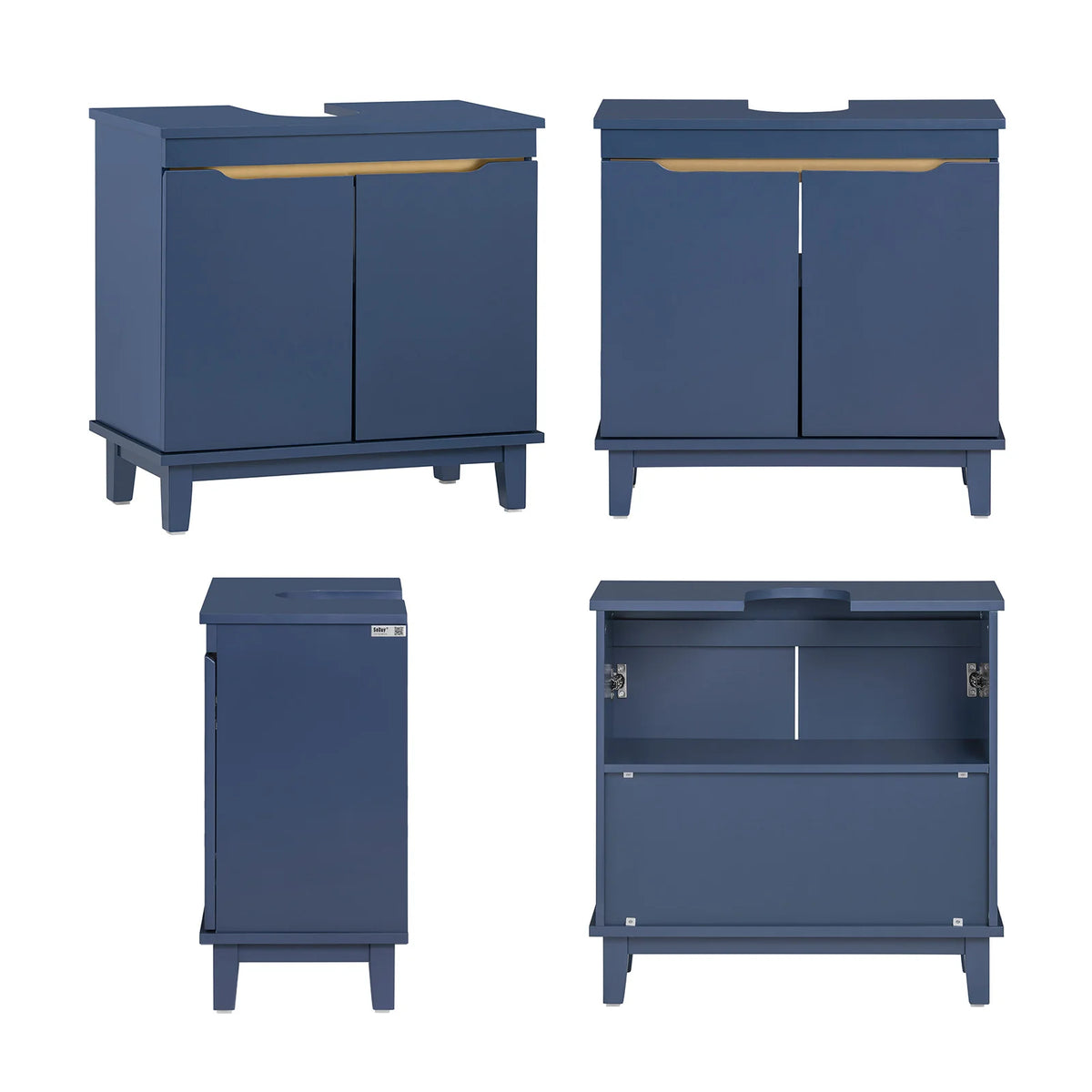 Meuble sous vasque étroit avec portes Alcovea