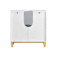Meuble sous vasque incrusté blanc Alcovea