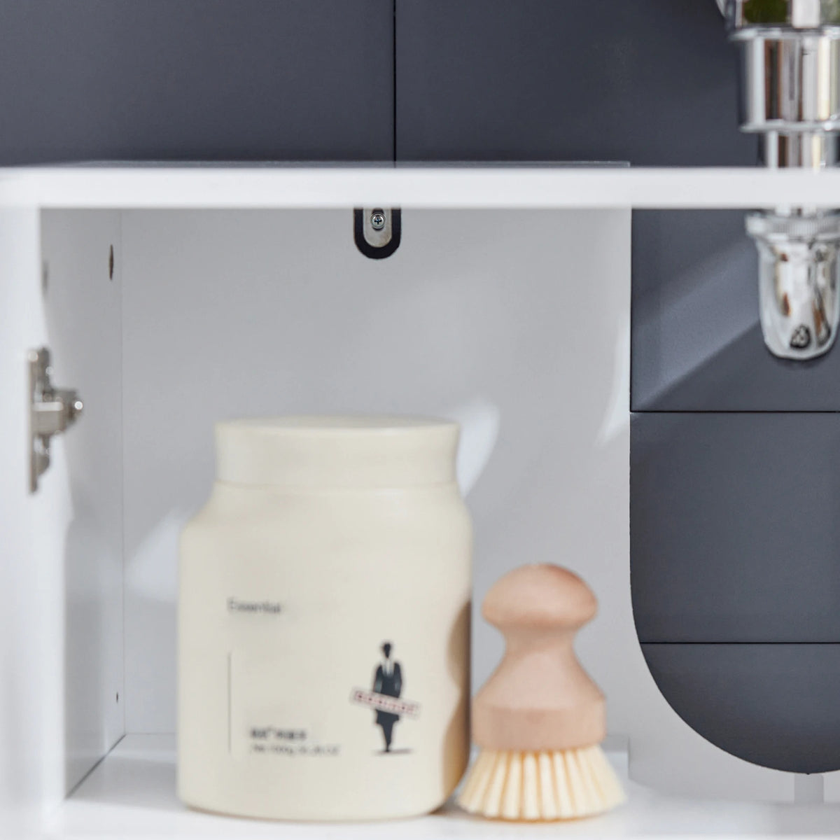 Meuble sous vasque incrusté blanc Alcovea