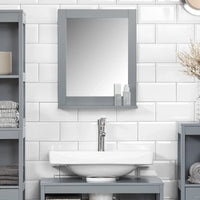Miroir de salle de bain mural avec étagères Alcovea