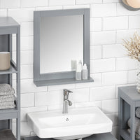 Miroir de salle de bain mural avec étagères Alcovea