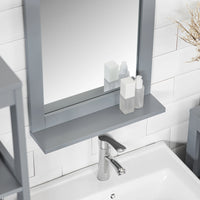 Miroir de salle de bain mural avec étagères Alcovea