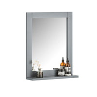 Miroir de salle de bain mural avec étagères Alcovea