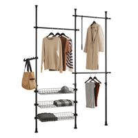 Portant à vêtements avec 3 paniers Alcovea