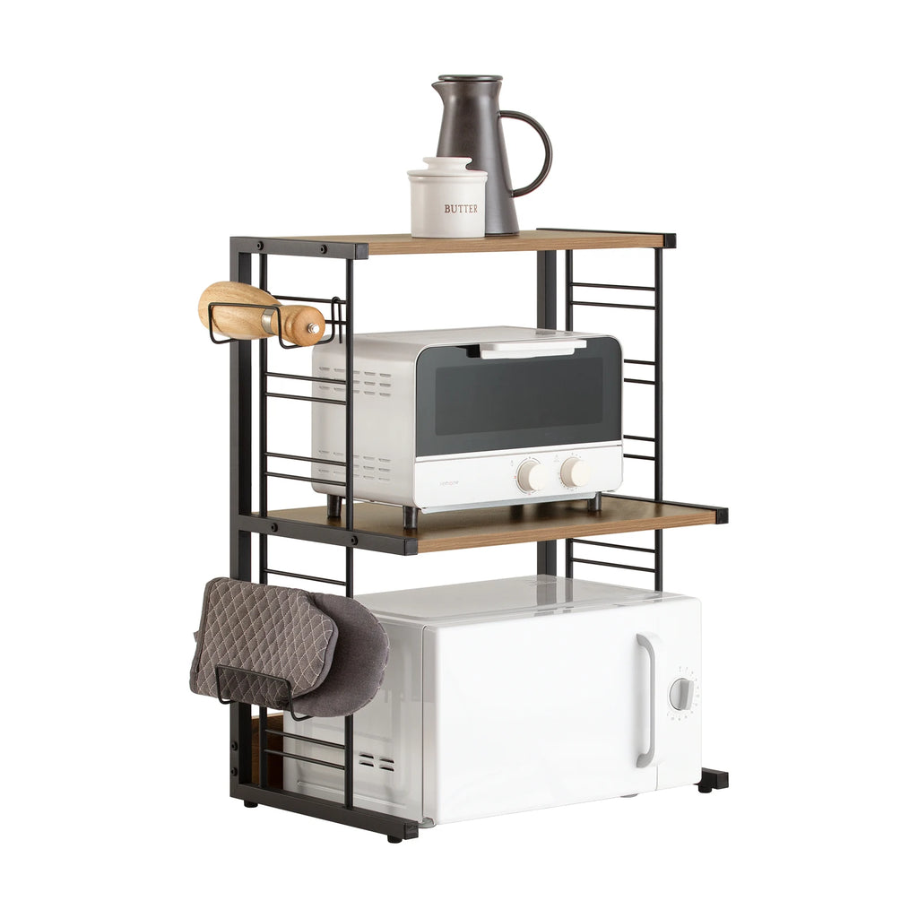 Support micro-ondes industriel avec 2 étagères Alcovea