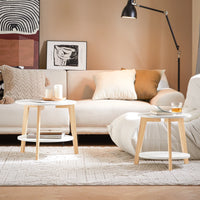 Table basse ronde avec étagères Alcovea