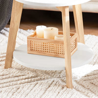 Table basse ronde avec étagères Alcovea